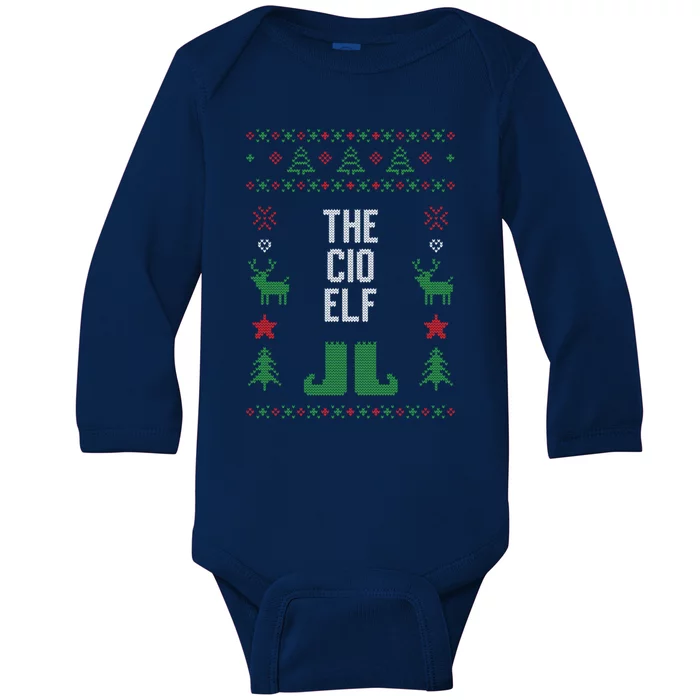 The Cio Elf Ugly Christmas Style Winter Holiday Party Gift Baby Long Sleeve Bodysuit