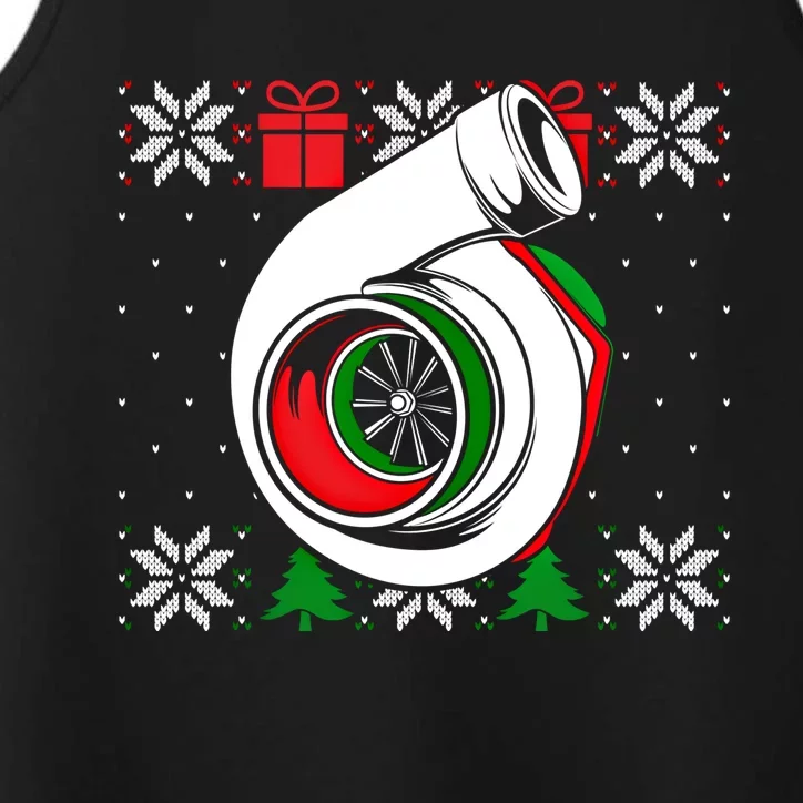 Turbo Car Enthusiast Ugly Christmas Mechanic Racing Drifting Gift Performance Tank