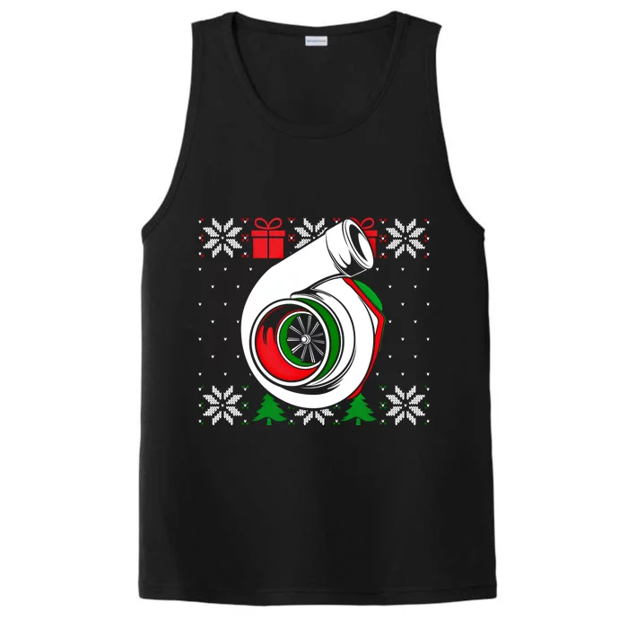 Turbo Car Enthusiast Ugly Christmas Mechanic Racing Drifting Gift Performance Tank