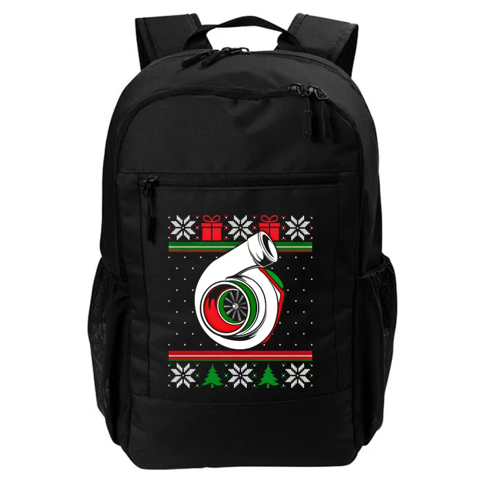 Turbo Car Enthusiast Ugly Christmas Mechanic Racing Drifting Gift Daily Commute Backpack