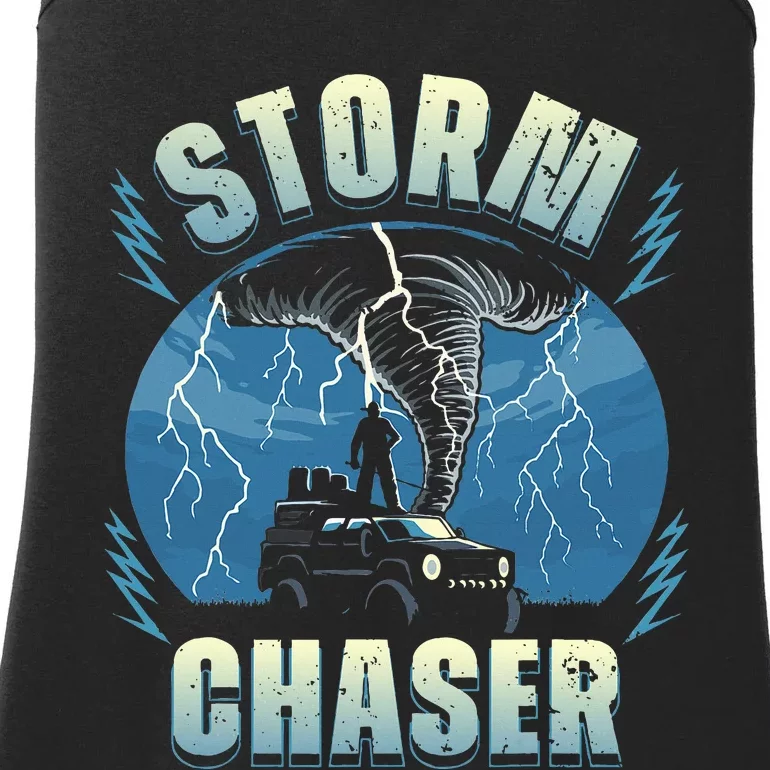 Tornado Chaser Extreme Weather Meteorologist Hunter Off Road Ladies Essential Tank