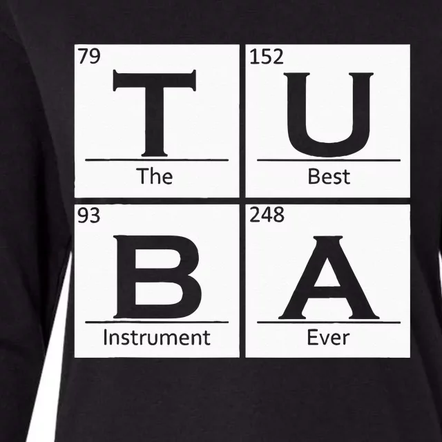 Tuba Chemistry Elements Tubist Jazz Music Tuba Player Womens Cotton Relaxed Long Sleeve T-Shirt