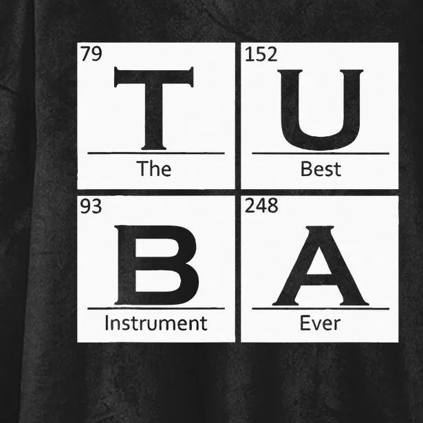 Tuba Chemistry Elements Tubist Jazz Music Tuba Player Hooded Wearable Blanket