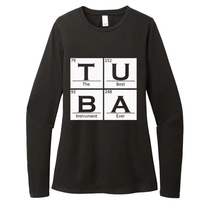 Tuba Chemistry Elements Tubist Jazz Music Tuba Player Womens CVC Long Sleeve Shirt