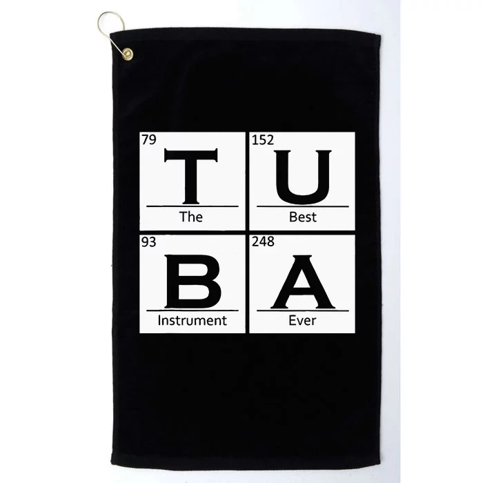 Tuba Chemistry Elements Tubist Jazz Music Tuba Player Platinum Collection Golf Towel