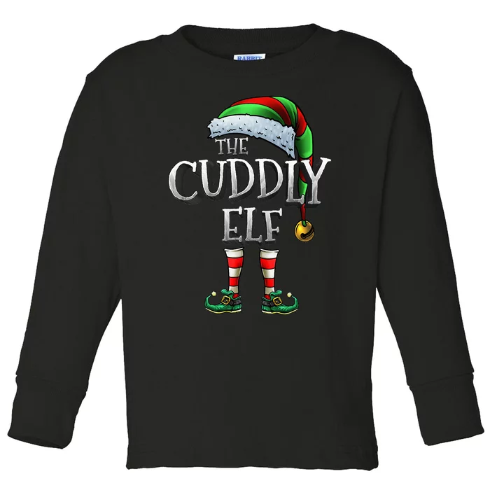 The Cuddly Elf  Matching Family Cuddly Christmas Elf Toddler Long Sleeve Shirt