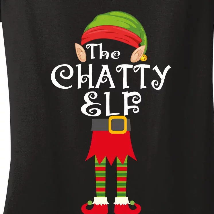 The Chatty Elf Women's V-Neck T-Shirt