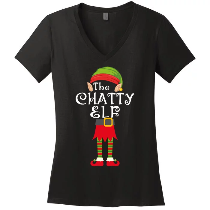 The Chatty Elf Women's V-Neck T-Shirt