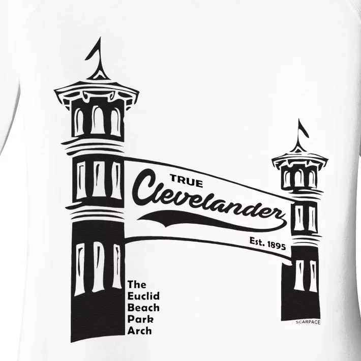 True Clevelander! Euclid Beach Park Arch in Cleveland Ohio Women's Perfect Tri Tunic Long Sleeve Shirt