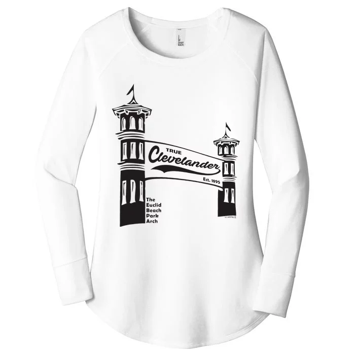 True Clevelander! Euclid Beach Park Arch in Cleveland Ohio Women's Perfect Tri Tunic Long Sleeve Shirt