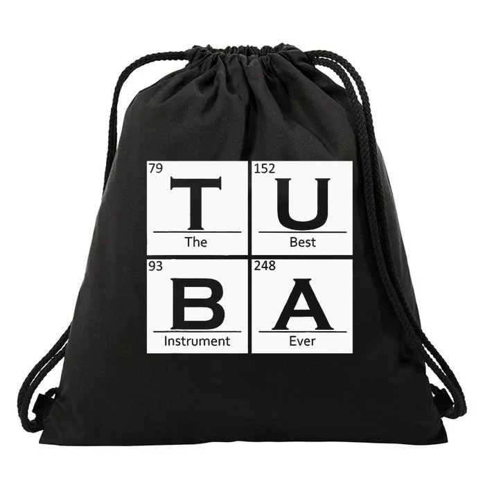 Tuba Chemistry Elements Tubist Jazz Music Tuba Player Drawstring Bag