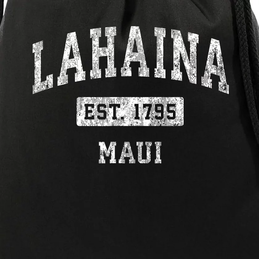 This Classic Established Lahaina Hawaii Shirts Features A Traditional Distressed Drawstring Bag