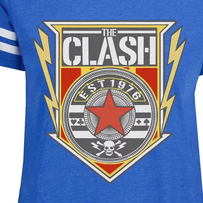 The C.L.A..S.H Est 1976 Shield Enza Ladies Jersey Football T-Shirt