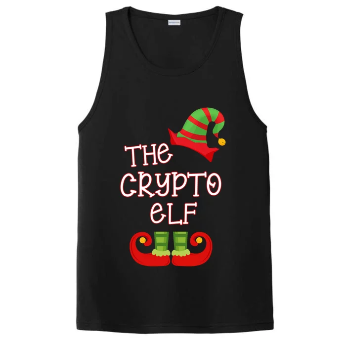 The Crypto Elf Funny Family Matching Christmas Performance Tank