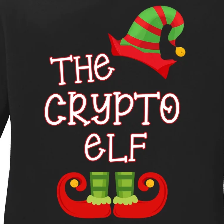 The Crypto Elf Funny Family Matching Christmas Ladies Long Sleeve Shirt