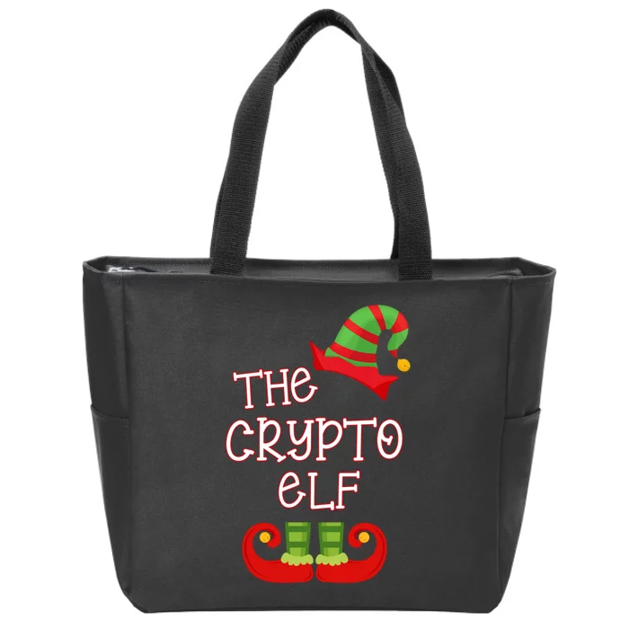 The Crypto Elf Funny Family Matching Christmas Zip Tote Bag