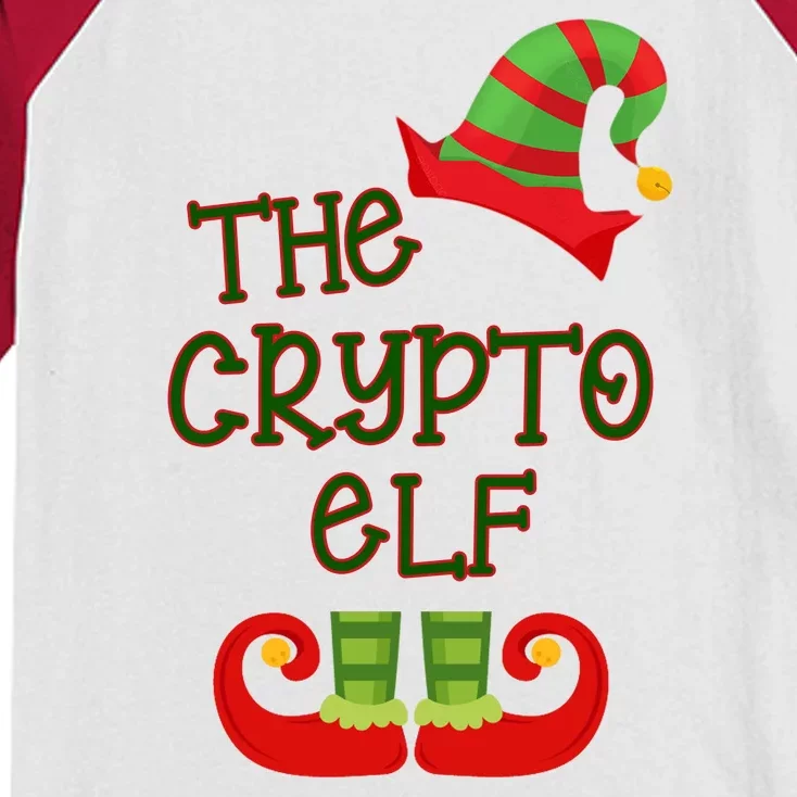 The Crypto Elf Funny Family Matching Christmas Kids Colorblock Raglan Jersey