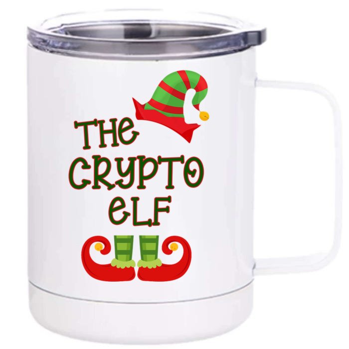 The Crypto Elf Funny Family Matching Christmas Front & Back 12oz Stainless Steel Tumbler Cup