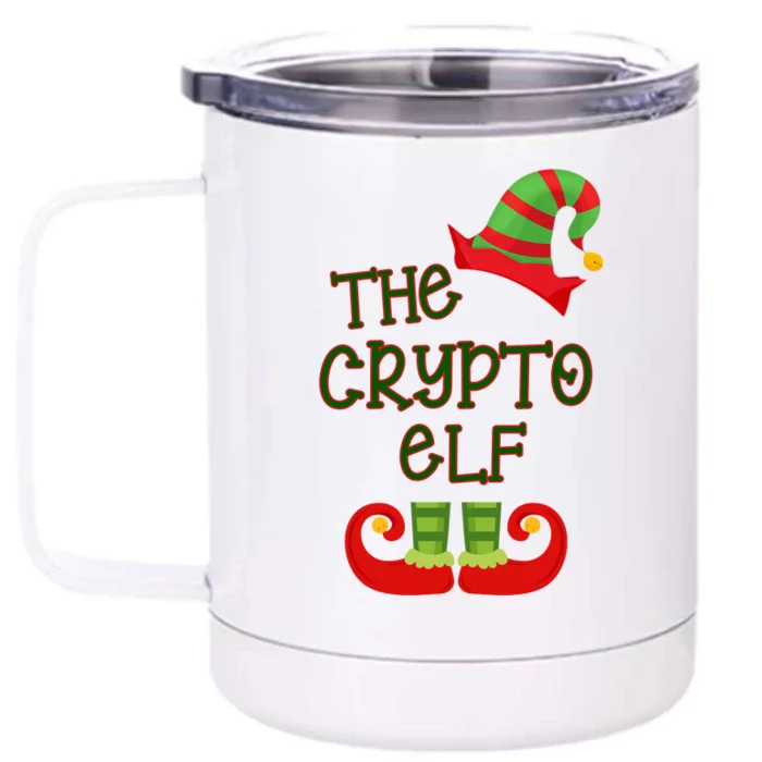 The Crypto Elf Funny Family Matching Christmas Front & Back 12oz Stainless Steel Tumbler Cup