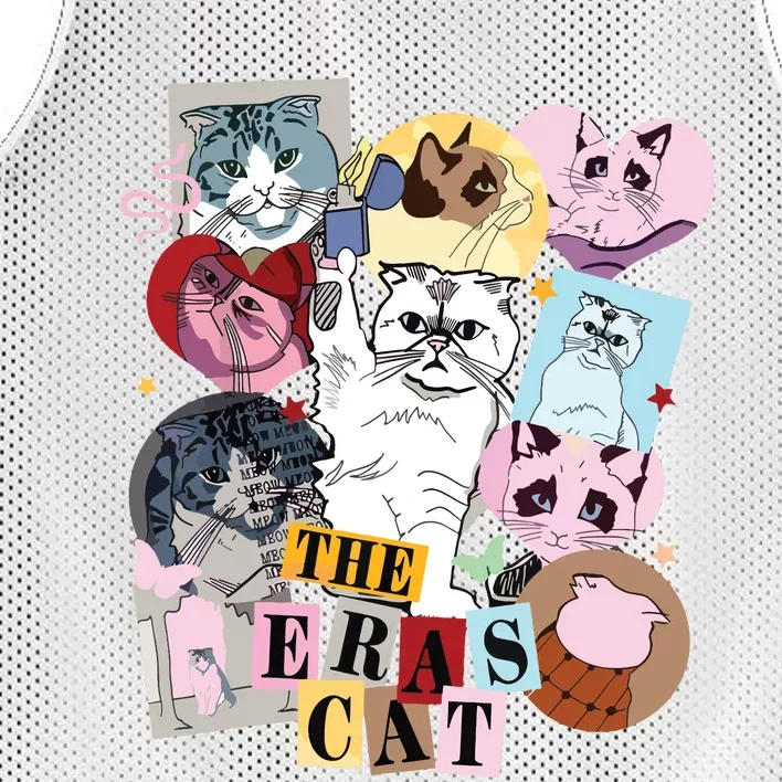 The Cat Eras In My Cat Mom Era Cat Lover Mesh Reversible Basketball Jersey Tank