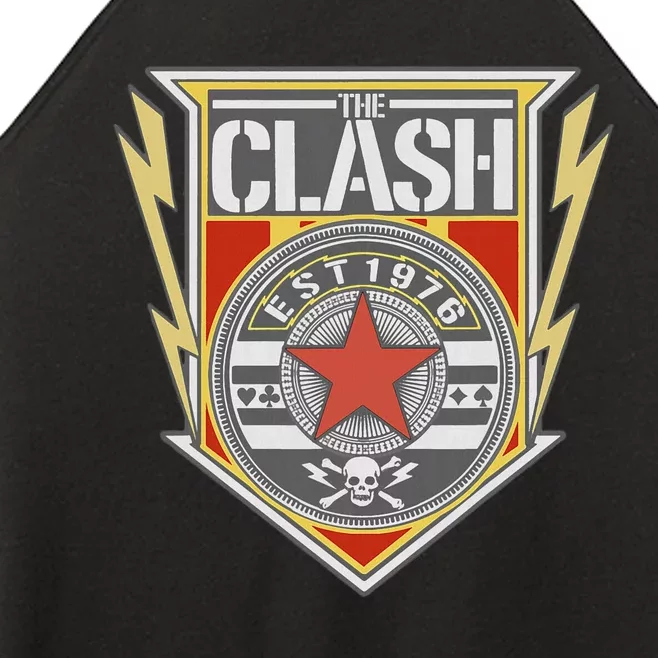 The C.L.A.S.H Est 1976 Shield Women’s Perfect Tri Rocker Tank