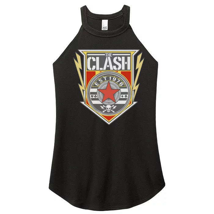 The C.L.A.S.H Est 1976 Shield Women’s Perfect Tri Rocker Tank