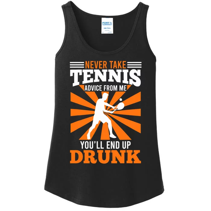 Tennis Coach Funny Saying Tennis Player Joke Fun Ladies Essential Tank