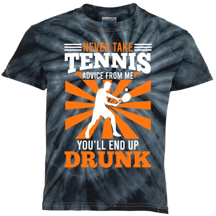 Tennis Coach Funny Saying Tennis Player Joke Fun Kids Tie-Dye T-Shirt