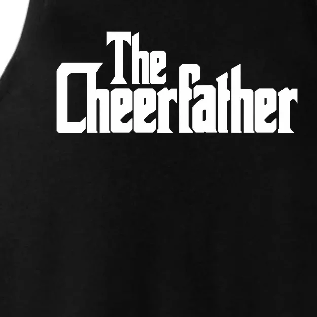 The Cheerfather Fathers Day Cheerleader Gift Ladies Tri-Blend Wicking Tank