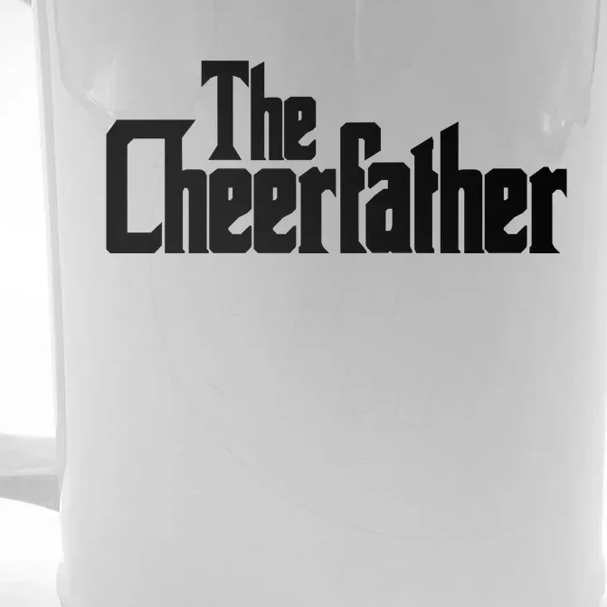 The Cheerfather Fathers Day Cheerleader Gift Front & Back Beer Stein