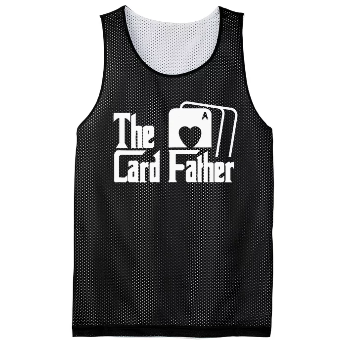 The Card Father Funny Poker Game Cards Playing Father Mesh Reversible Basketball Jersey Tank