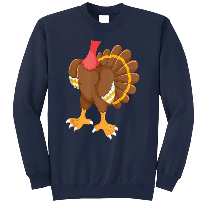 Turkey Costume Funny Thanksgiving Turkey Tall Sweatshirt