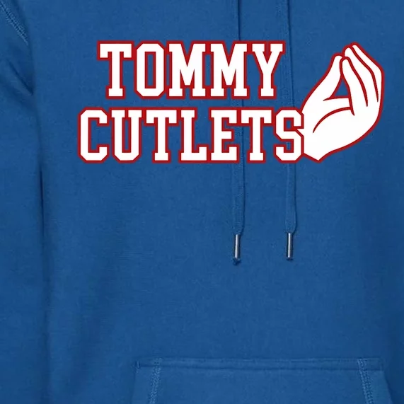 Tommy Cutlets Football Quarterback Ny Italian Hand Gesture Premium Hoodie