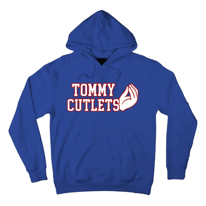 Tommy Cutlets Football Quarterback Ny Italian Hand Gesture Tall Hoodie