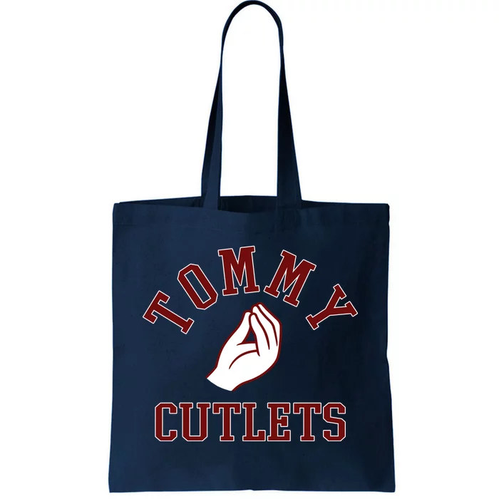 Tommy Cutlets Funny Italian Hand Football Tote Bag