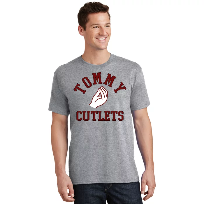 Tommy Cutlets Funny Italian Hand Football T-Shirt