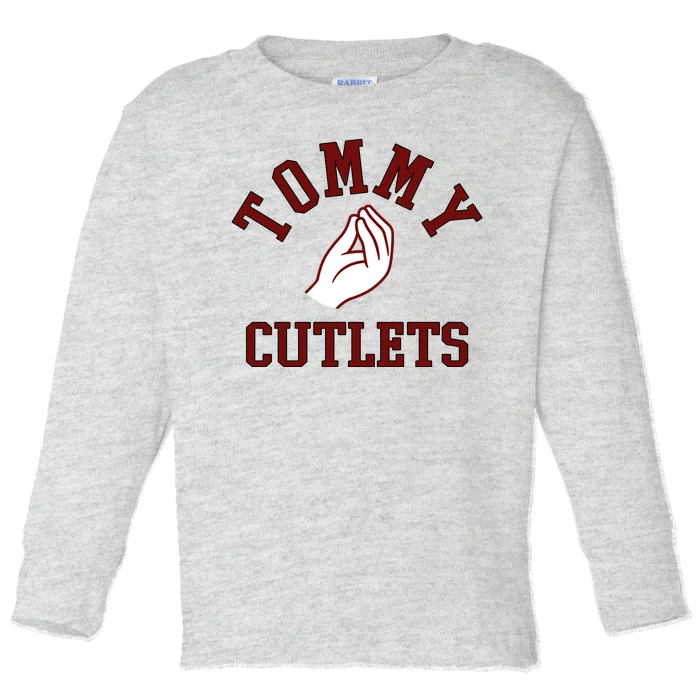 Tommy Cutlets Funny Italian Hand Football Toddler Long Sleeve Shirt