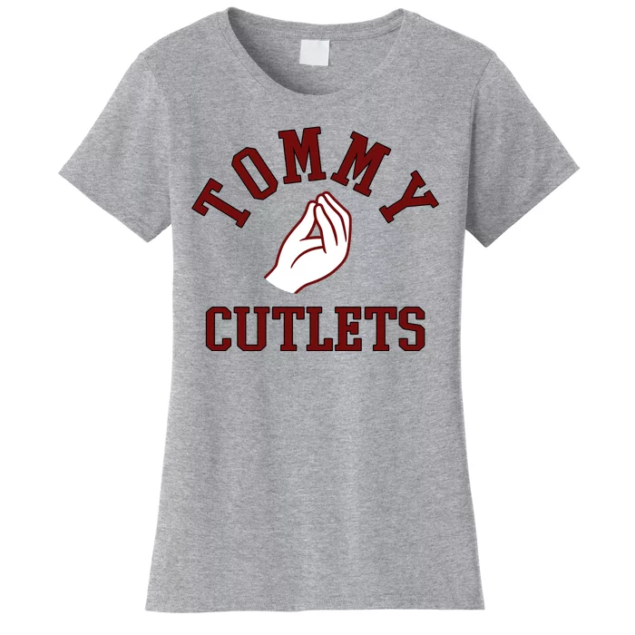 Tommy Cutlets Funny Italian Hand Football Women's T-Shirt