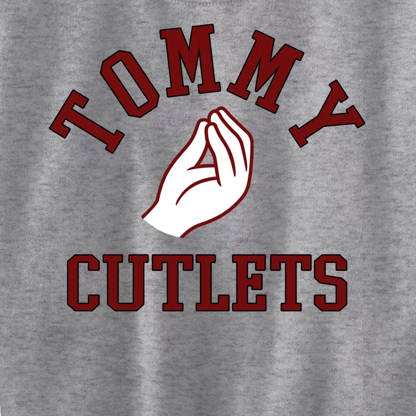 Tommy Cutlets Funny Italian Hand Football Kids Sweatshirt