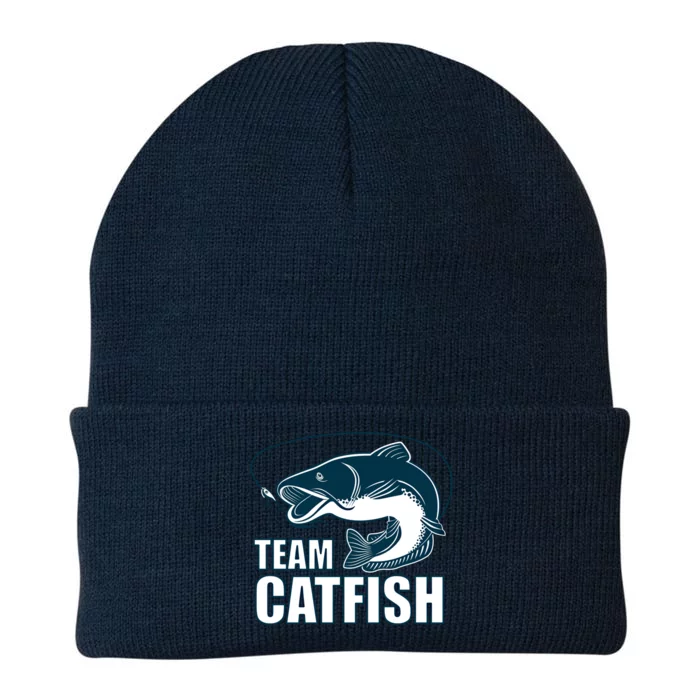 Team Catfish Fishing Design Catfish Farmer Gift Idea Cool Gift Knit Cap Winter Beanie