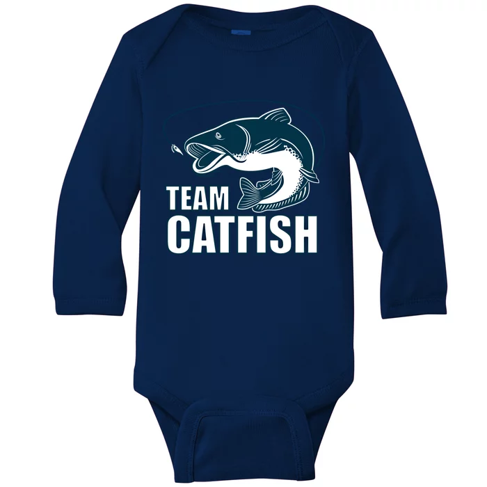 Team Catfish Fishing Design Catfish Farmer Gift Idea Cool Gift Baby Long Sleeve Bodysuit