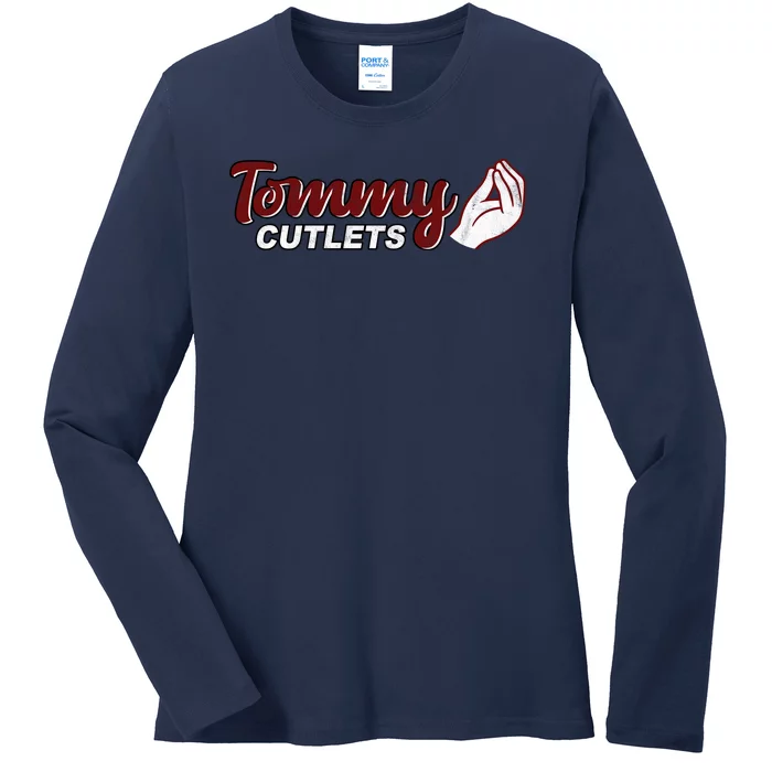 Tommy Cutlets Football Quarterback Funny Vintage Ladies Long Sleeve Shirt