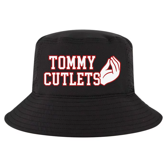 Tommy Cutlets Football Quarterback Ny Italian Hand Gesture Cool Comfort Performance Bucket Hat