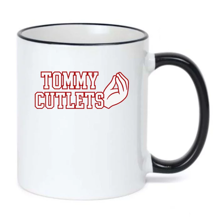 Tommy Cutlets Football Quarterback Ny Italian Hand Gesture Black Color Changing Mug