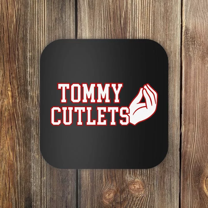 Tommy Cutlets Football Quarterback Ny Italian Hand Gesture Coaster