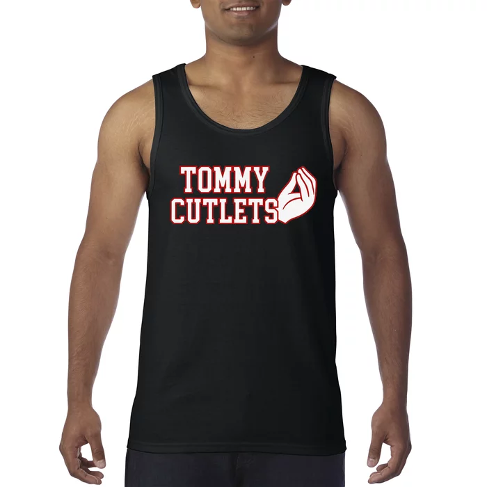 Tommy Cutlets Football Quarterback Ny Italian Hand Gesture Tank Top