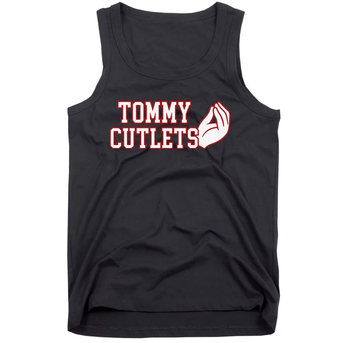 Tommy Cutlets Football Quarterback Ny Italian Hand Gesture Tank Top