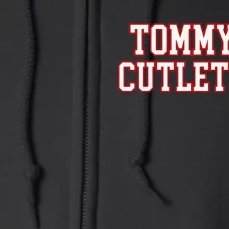 Tommy Cutlets Football Quarterback Ny Italian Hand Gesture Full Zip Hoodie