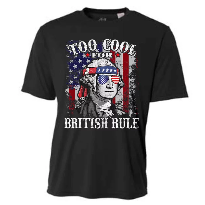 Too Cool For British Rule Usa American Flag 4th Of July Cooling Performance Crew T-Shirt