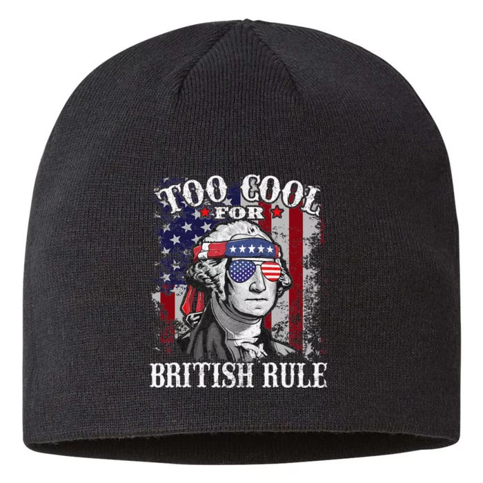 Too Cool For British Rule Usa American Flag 4th Of July 8 1/2in Sustainable Knit Beanie